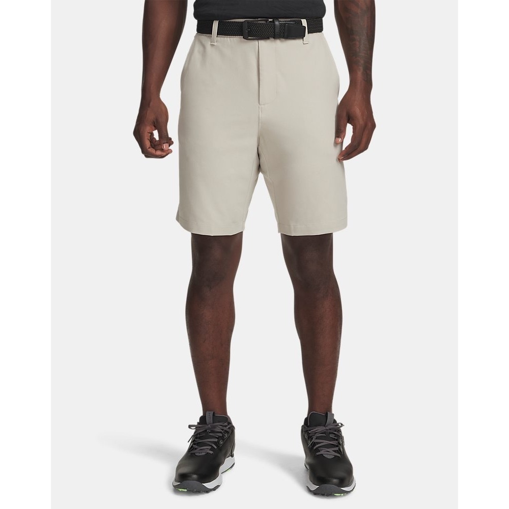 Under Armour Mens Performance Golf Shorts Tan Khaki Size 32 Elastic Waistband